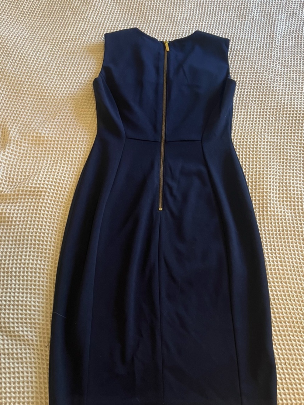 Calvin Klein Indigo Sleeveless Midi Sheath Dress - Picture 5 of 7